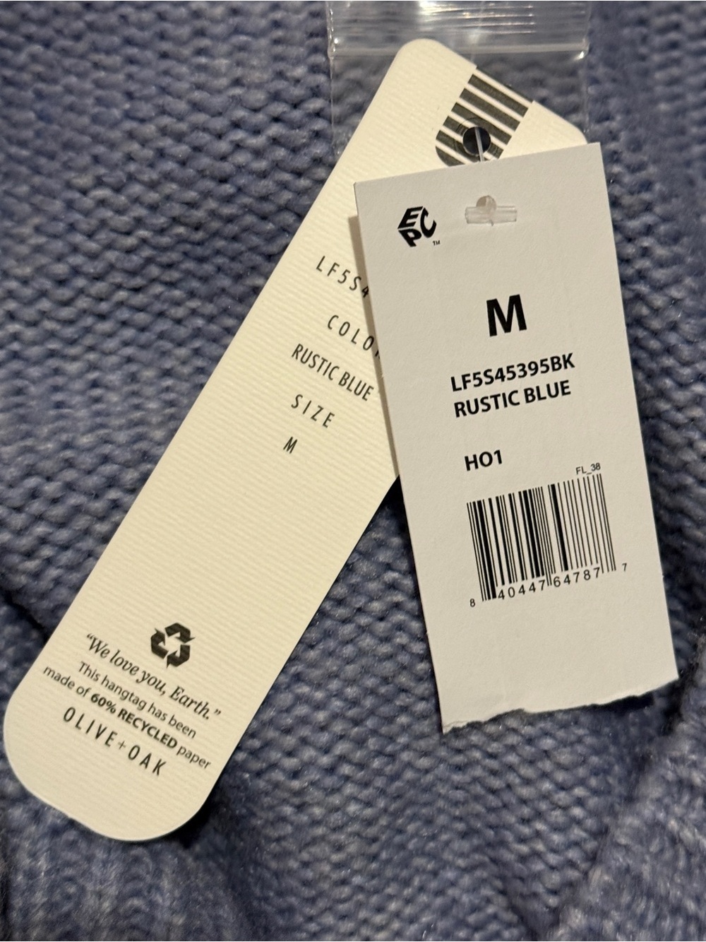 Olive + Oak Cozy V-Neck Button Cardigan Sweater - Heather Blue. Sz M. NWT. - Picture 10 of 10